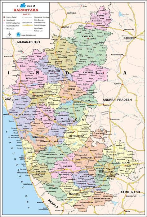 Political Map of Karnataka - Mapsof.Net