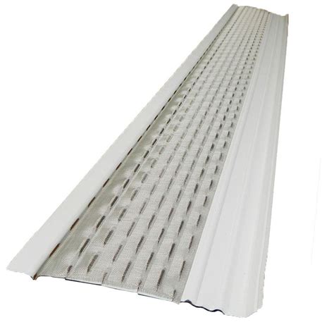 4 ft. x 5 in Clean Mesh White Aluminum Gutter Guard (25-per Carton ...