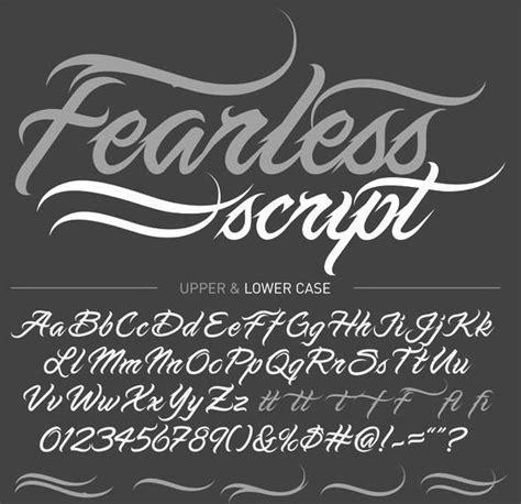 Fearless Script | Lettering alphabet fonts, Tattoo script fonts, Script lettering