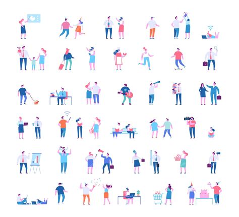 Premium Vector | Tiny People Crowd Vector People bundle vector set