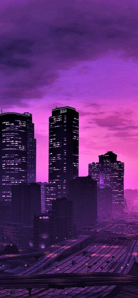 Purple Skyline Wallpapers - Top Free Purple Skyline Backgrounds - WallpaperAccess