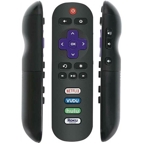 Replaced ONN Roku TV Remote Control with Netflix Vudu hulu Roku Channel APP Keys Compatible with ...