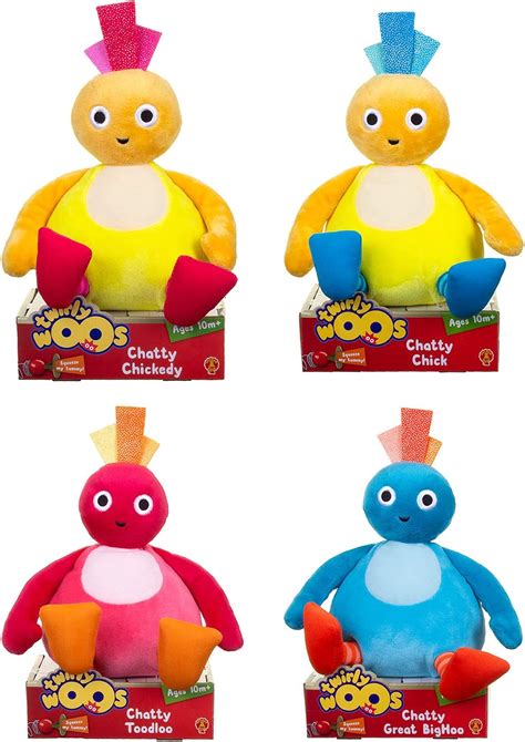 Twirlywoos Soft Toys with Sound Collection: Chatty Chickedy, Chatty ...