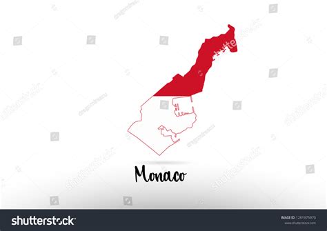 Monaco Country Flag Inside Country Border Stock Vector (Royalty Free ...