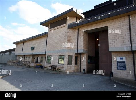 Gv of the entrance to Highdown Prison, Surrey. HMP Highdown Stock Photo ...