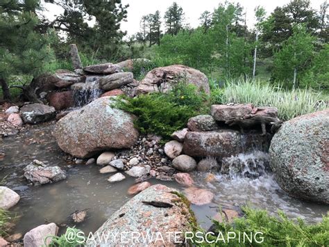 Mountain Stream & Waterfall - Sawyer Waterscaping