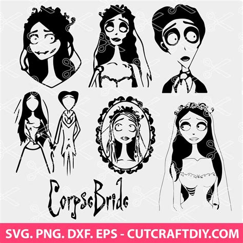 Corpse Bride SVG Cut File, Halloween SVG, Scary Bride SVG