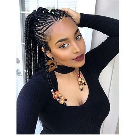 Braided hairstyles with beads, Long hair | Fulani Braids Hairstyles ...