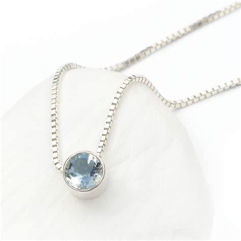 aquamarine necklace march birthstone by lilia nash jewellery ...