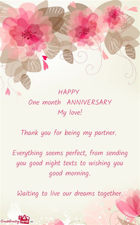 One month ANNIVERSARY - Free cards