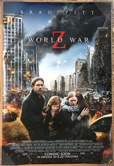 WORLD WAR Z MOVIE POSTER 2 Sided ORIGINAL INTL FINAL 27x40 BRAD PITT | eBay