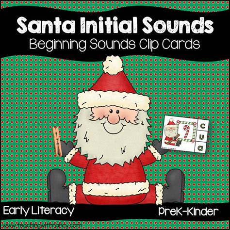 Santa Initial Sounds Clip Cards | Teaching with Nancy