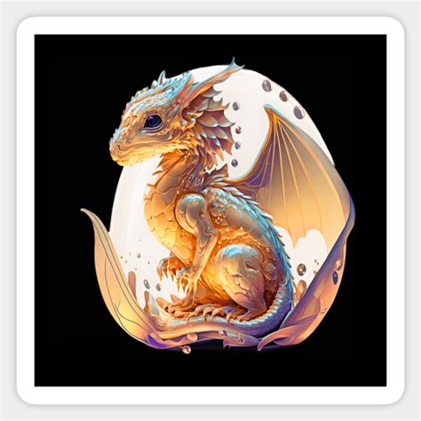 Young Cute Dragon New Dragon Art - Cute Dragon - Sticker | TeePublic