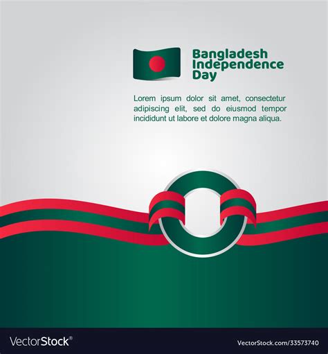 Bangladesh independence day flag template design Vector Image