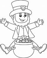 St Patricks Day Leprechaun Coloring Page For Kids 5162921 Vector Art  sketch template
