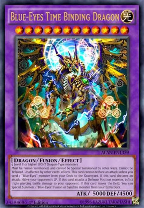 Blue Eyes time Dragon Yugioh card Glossy rare Orica semi | Etsy | Yugioh dragon cards, Custom ...