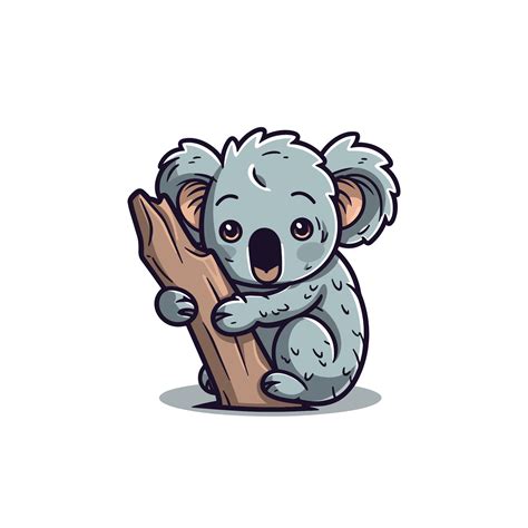 koala hug tree vector illustration 26317612 Vector Art at Vecteezy