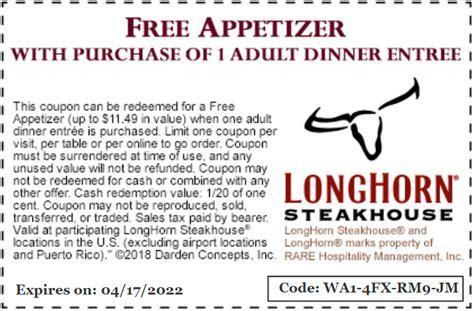 Longhorn Steakhouse Coupon FREE Appetizer! - frugallydelish.com