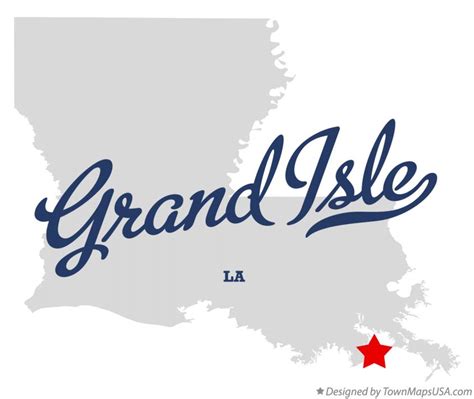 Map of Grand Isle, LA, Louisiana