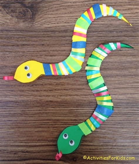 Ribbon Snake Craft for Kids