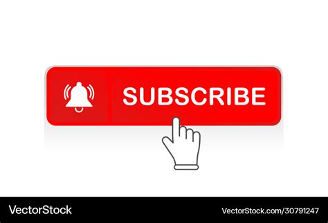 Red Subscribe Button With Mouse Pointer And Vector Image | The Best Porn Website