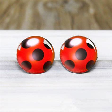 Wholesale Miraculous Ladybug Stud Earrings Cosplay Lady Bug Circle With ...