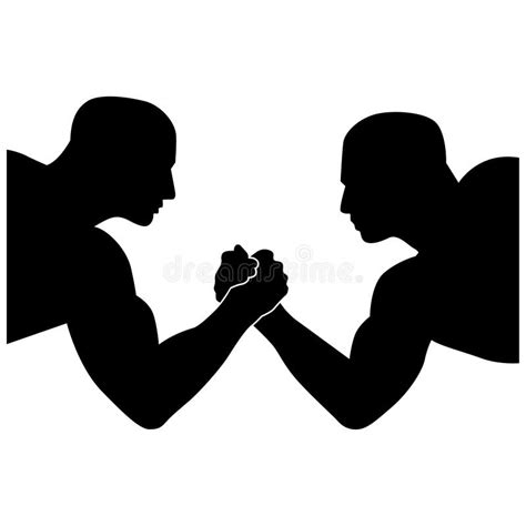 Arm Wrestling Vector Illustration by Crafteroks Stock Vector ...