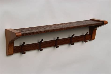 Rustic Coat Rack / Coat Rack Shelf / Coat Hooks by Recovered Design - Etsy