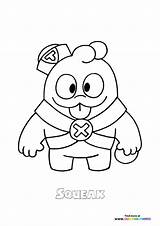 Squeak Brawls Stars  Coloring Pages For Kids sketch template