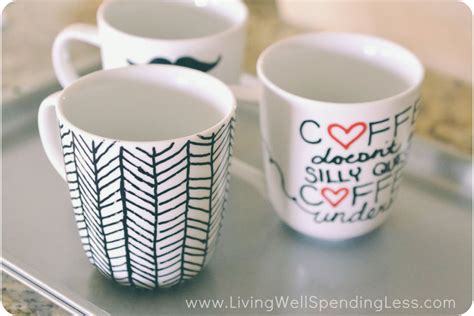 Easy DIY Sharpie Mugs | Sharpie Mug Project | DIY Mugs