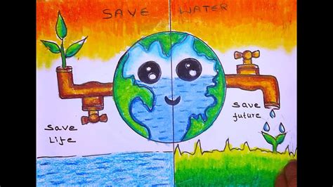 Save water drawing competition ideas - YouTube