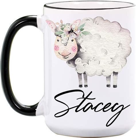 Amazon.com: Sheep Mug - Personalized 15 oz or 11 oz Large Ceramic Mug ...