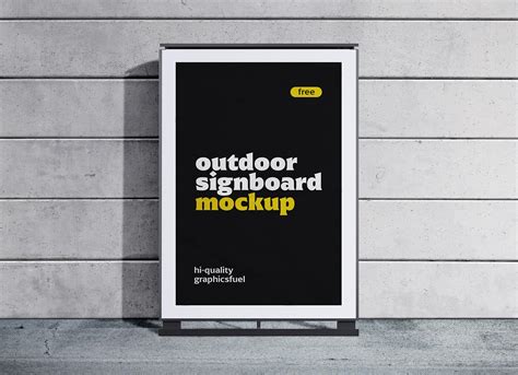 Free Photorealistic Outdoor Signboard Poster Mockup PSD - Good Mockups