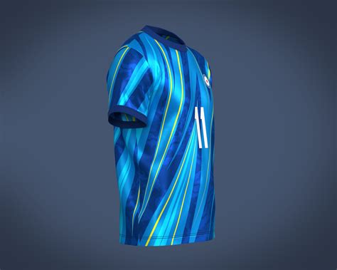 ArtStation - Soccer Football Blue Jersey Player-11 | Resources