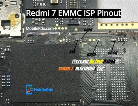 Redmi 7 ISP (EMMC) Pinout For Flashing Remove Pattern And FRP