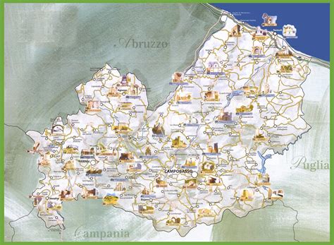 Molise tourist map - Ontheworldmap.com