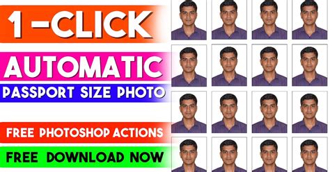 1 Click Automatic Passport Size Photo in Photoshop Actions 2020 - DVC ...