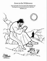 Jesus In The Wilderness Coloring Page Script And Bible Story Http  sketch template