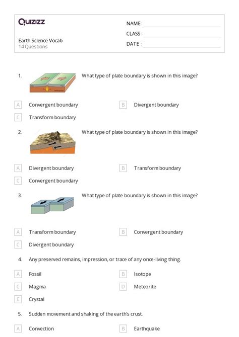 50+ Earth Science worksheets for 9th Grade on Quizizz | Free & Printable