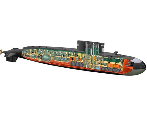 Kilo-class submarine Cutaway Drawing in High quality