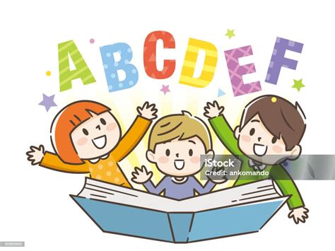 Illustration Of Children Taking English Class Stock Illustration ...