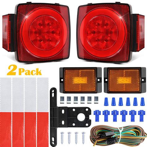 Buy TOPNEW New Version Boat Trailer Lights Kit Square Submersible LED ...