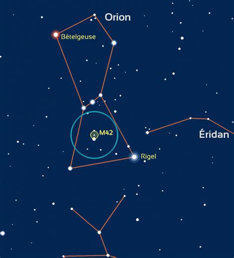 la nébuleuse d'orion se trouve ? 1 70