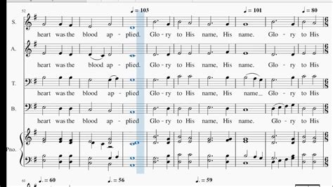 Glory, Glory, Glory to His Name SATB / Choir / Piano - Joshua Metzger ...