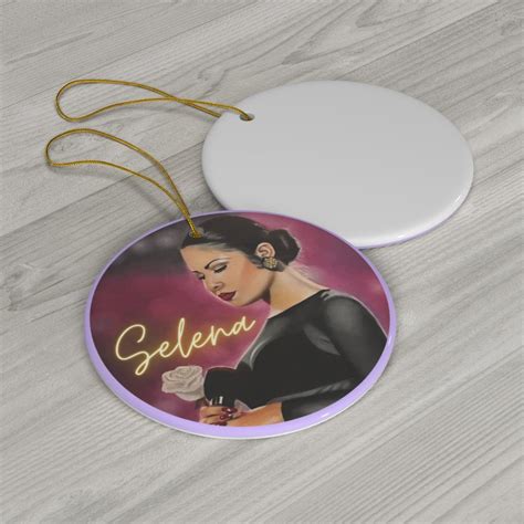 Selena Quintanilla Round Ceramic Christmas Tree Holiday | Etsy