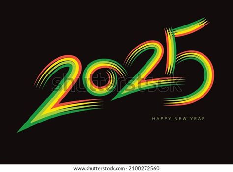 2025 Happy New Year Celebration Typography Stock Vector (Royalty Free ...