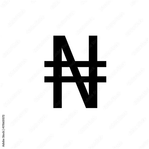 Nigerian naira symbol Stock Illustration | Adobe Stock