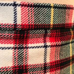 Vintage Checkered Skirt 80s Women White Red Skirt Tartan Skirt Wool ...