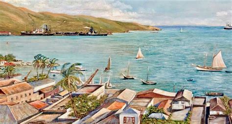 Rare Painting of Charlotte Amalie Harbor Up for Sale ~ 1927 - 🌺 Virgin Islands History