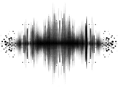 A black and white graphic of sound waves. 47623341 Vector Art at Vecteezy